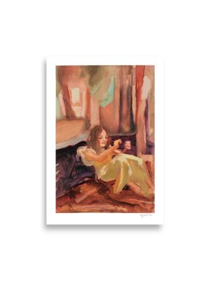 evening art print oil on paper by amy vachal